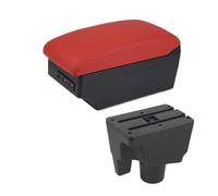 Pour Toyota Pour Aqua Pour Prius C Boîte D'accoudoir De Voiture Boîte De Rangement Centrale Rénovation Intérieure Accessoires USB WEFOLCC(C4 red 7USB)