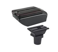 Pour Toyota Pour Aygo X Fibre De Carbone Boîte D'accoudoir Voiture Boîte Rangement Centrale Modification Avec USB Cendrier Porte-gobelet Accessoires Voiture Accoudoir Boîte(D1 7 USB)