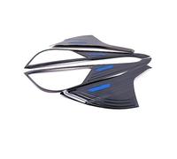 Pour Toyota Pour C HRPour AX10 2018-2022 Garniture Protection Anti Coup Pied Pour Porte Intérieure Voiture Acier Inoxydable Cadre Décoration Moulage Autocollants Décoratifs Tableau Bord(Black-Blue)