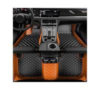 pour Toyota pour Highlander 5 Sièges 7 Sièges 2022-2023 2015-2021 Tapis De Sol De Voiture Personnalisé en Cuir Imperméable Tapis De Sol Moquette(Orange Black,5 Seat 2015-2018)
