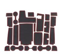 Pour Toyota Pour Highlander XLE XU70 Pour Kluger 20~22 Joint De Fente De Porte De Voiture Contrôle Central Stockage Tasse D'eau Tapis Antidérapant Insert porte-gobelet(LHD-Red)
