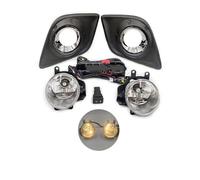 Pour Toyota Pour Hilux Pour Revo 2015 2016 2017 2018 Garniture Chromée Avec Faisceau De Câblage Couverture Calandre Avant Voiture LED DRL Antibrouillard Lampe Feux Antibrouillard(Halogen fog set)