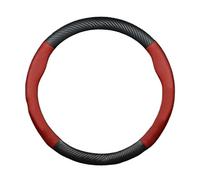 pour Toyota pour Prius 1ère 2ème 3ème 4ème 5ème Housse Volant en Cuir Antidérapant Housse Roue Directionnelle(Rond Rouge)