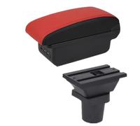 Pour Toyota Pour Yaris Pour Vitz 5dr Hayon 1998-2011 Boîte D'accoudoir Boîte De Rangement Centrale D'accoudoir De Voiture WEFOLCC(B red line 3USB)