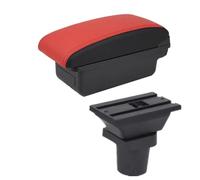 Pour Toyota Pour Yaris Pour Vitz 5dr Hayon 1998-2011 Boîte D'accoudoir Boîte De Rangement Centrale D'accoudoir De Voiture WEFOLCC(A Red black No USB)