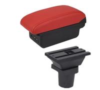 Pour Toyota Pour Yaris Pour Vitz 5dr Hayon 1998-2011 Boîte D'accoudoir De Voiture Boîte De Rangement Centrale Accessoires WEFOLCC(B Red black 3USB)