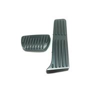 Pour Toyota RAV4 XA50 2019 2020 2021 en acier inoxydable pour pédale d'accélérateur de voiture - Plaque de pédale de frein - Coussinets en aluminium - Pédales de voiture (bleu avec repose-pied)