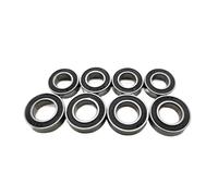 Pour Traxxas 1/8 Pour Sledge 4x4 4WD RC Car Kit De Roulements À Billes De Moyeu De Roue 8 Pièces En Acier Chromé Noir Pré-graissé Pour Camion Tout-terrain RC Roulement Billes