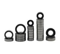 Pour Traxxas Pour E-Maxx Pour HSP Brushless 25Pcs Kit De Roulements À Billes Métriques En Acier Chromé Scellés En Caoutchouc Noir RC Crawler Pour Voiture De Course RC Roulement Billes