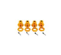 Pour Traxxas Pour E-Revo 1/10 4 Pièces RC Voiture Mise À Niveau Métal Roue Moyeu Hexagonal 17 Mm Adaptateur De Pneu Écrou 5 Mm Pièces Rechange(YELLOW)