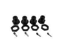 Pour Traxxas Pour E-Revo 1/10 4 Pièces RC Voiture Mise À Niveau Métal Roue Moyeu Hexagonal 17 Mm Adaptateur De Pneu Écrou 5 Mm Pièces Rechange(Black)