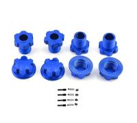 Pour Traxxas Pour E-Revo 2.0 Pour Maxx Pour Sledge 1/8 1/10 Métal 17 Mm Cannelé Hexagone Roue Adaptateur Moyeu 8654 RC Voiture Pièces Mise À Niveau PièCes Rc(Blue)