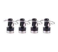 Pour Traxxas Pour HSP Pour Sakura Pour Redcat 1/10 4 Pièces Furtif Invisible Corps Poste Montage Coque Contact Colonne + Clips RC Dérive Voiture Accessoires Voiture Rc(Black)