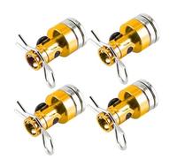 Pour Traxxas Pour HSP Pour Sakura Pour Redcat 1/10 4 Pièces Furtif Invisible Corps Poste Montage Coque Contact Colonne + Clips RC Dérive Voiture Accessoires Voiture Rc(Yellow)