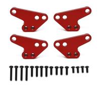 Pour Traxxas Pour MAXX 2.0 V2 89076-4 Pour WideMaxx 1/10 4 Pièces Amortisseur Avant Arrière Métal Support Inférieur Pour Mise À Niveau Siège Accessoires RC Composants(Red)