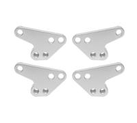 Pour Traxxas Pour MAXX 2.0 V2 89076-4 Pour WideMaxx 1/10 Pièces Mise Niveau Amortisseur Avant Arrière Métal Support Inférieur Siège ModèLes Mise Niveau Rc(Silver)