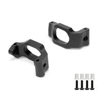 Pour Traxxas Pour Maxx 4S 89076-4 89086-4 1/10 8932 Blocs Direction À Roulettes Avant C-hub 8937 Pièces Mise À Niveau Voiture RC Aluminium PièCes Coupe Direction Rc(Black,C-hubs)