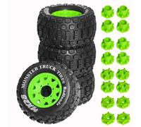 Pour Traxxas Pour Maxx Pour Arrma Pour Granit Pour Kraton Pour Outcast Pour Tamiya Pour Losi Pour Redcat 1/10 Pneu Et Pièces Hexagonales Rc RC Jouets Réparations(Green)