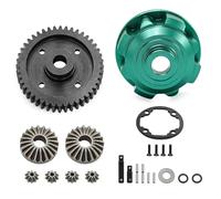 Pour Traxxas Pour Maxx Pour Slash Pour UDR Pour WideMaxx 1/10 1/8 Kit Complet Différentiel Avant/arrière/central Métal 37T 13T) Avec Engrenages Acier RC Mise Niveau Modèles(Center green)