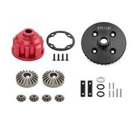 Pour Traxxas Pour Maxx Pour Slash Pour UDR Pour WideMaxx 1/10 1/8 Kit Complet Différentiel Avant/arrière/central Métal 37T 13T) Avec Engrenages Acier RC Mise Niveau Modèles(Rear red)