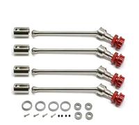 Pour Traxxas Pour Maxx Pour Widemaxx 1:10 8996X 89086-4 Kit CVD Darbre Transmission Allongé En Acier Pièces Mise Niveau En Métal Modèles Sur Chenilles RC Pièces Voitures RC(Silver red)