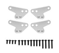 Pour Traxxas Pour MAXX Pour WideMaxx 1/10 Pièces Mise Niveau Accessoires Support Inférieur Métallique Amortisseurs Avant Arrière PièCe Accessoire Rc(Silver)