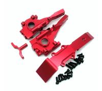 Pour Traxxas Pour Mini Pour E-Revo Pour Slash Pour Summit 7030X 7043 7037 Cloison Avant En Aluminium 1/16 Boîte De Vitesses Et Plaque Protection Jouets Crawlers Rc(Red)