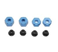 Pour Traxxas Pour Slash 2WD 1/10 Broches Moyeux Roue Hexagonales Métal Jeu D'écrous Verrouillage À Bride M4 Pièces Mise Niveau Remplacement 1654 3654 PièCe Accessoire Rc(BLUE1)
