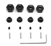 Pour Traxxas Pour Slash 2WD 1/10 Broches Moyeux Roue Hexagonales Métal Jeu D'écrous Verrouillage À Bride M4 Remplacement 1654 3654 RC Pièces Mise Niveau RC Jouets Réparations(Black)