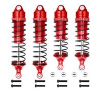Pour Traxxas Pour Slash 2wd 4x4 Pour Hoss Pour Rustler Pour Vxl Pour Bandit Pour Nitro Pour Stampede 1/10 Huile Kit Amortisseur Choc Pièces Amortisseurs RC(Red)