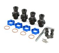 Pour Traxxas Pour Slash 2WD Pour Rustler Pour Stampede Pour Bandit 4WD Adaptateur Moyeu Hexagonal Cannelé En Métal 17 Mm Pièces Détachées Voitures RC RC Jouets Réparations(Blue)