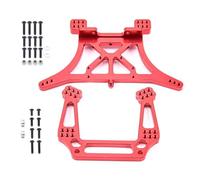 Pour Traxxas Pour Slash 2WD Pour Rustler Pour Stampede Pour VXL Skully 1/10 1 Paire Supports D'amortisseurs Avant Arrière Aluminium Mise À Niveau Voitures Parti RC(Red)