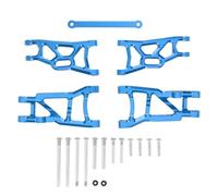 Pour Traxxas Pour Slash 2WD Pour VXL Pour Nitro Pour Raptor 1/10 Métal Ensemble De Bras De Suspension Avant Et Arrière Pièces Pour Voitures Radiocommandées Pièces Rechange(Blue)