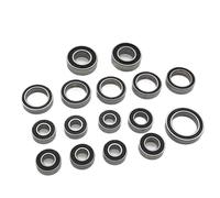 pour Traxxas pour Slash 4x4 2WD 1/10 Ensemble Roulements Billes en Acier Chromé avec Joint Caoutchouc Noir Télécommandée 12x18x4 5x11x4 6x12x4 8x16x5 10x15x4mm Roulements RC