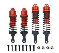 Pour Traxxas Pour Slash 4x4 4WD 2WD Pour Rustler 4WD Pour VXL 1/10 Amortisseurs Avant Et Arrière En Aluminium Assemblés Pour Voiture Télécommandée Pièce De Rechange Amortisseur RC(Red)