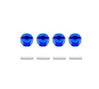 Pour Traxxas Pour Slash 4x4 Pour MJX H16 16207 1/10 4 Pièces Adaptateur Moyeu Roue Hexagonal Aluminium Épaisseur 12 Mm 7 Mise À Niveau Voiture Radiocommandée RC Pièces De Voiture(2Blue)