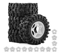 Pour Traxxas Pour Slash Pour Arrma Pour Senton 1/10 4 Pièces 109mm Pneu Camion Course Courte Avec 12mm 14mm 17mm Roue Hexagonale Voiture RC RC Mise Niveau Modèles(WHITE)