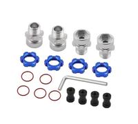Pour Traxxas Pour Slash Pour Rustler Pour Stampede 2 Roues Motrices 4X4 1/10 Adaptateur Moyeu Hexagonal Roue Cannelée En Métal 12Mm 17Mm Pièces Voiture RC Pièces Voitures RC(Blue)