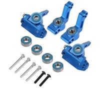 Pour Traxxas Pour Slash Pour Rustler Pour Stampede Pour Bandit 1/10 2WD Bloc Roulette Avant Métal Blocs Direction Pour Porte Fusées Arrière PièCes Rc(Blue)