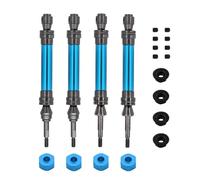 Pour Traxxas Pour Slash Pour Rustler Pour Stampede Pour Hoss Pour VXL 4X4 1/10 1 Ensemble Arbres Transmission Avant Arrière Métal CVD Pour Voiture RC Pièces Améliorations RC(Sky Blue)