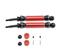 Pour Traxxas Pour Slash Pour Rustler Pour Stampede Pour Hoss Pour VXL 4X4 2WD 1/10 2 Pièces Arbre Transmission Arrière CVD Métal Pièces Voitures Radiocommandées Pièces Rechange(Red)