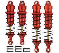 Pour Traxxas Pour Slash Pour Stampede Pour Hoss Pour Rustler Pour Nitro 4wd 7461 1/10 Amortisseur Avant Arrière L'échelle Rc Pièces Mise Niveau Modèles Amortisseurs RC(Red Black)