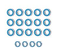 pour Traxxas pour Slash pour Stampede pour Rustler pour Bandit 2WD 1/10 19 Pièces Kit Complet De Roulements pour Voiture Radiocommandée Accessoires De Mise À Niveau Roulements RC