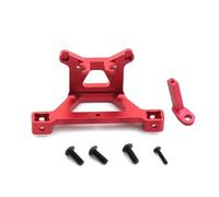 Pour Traxxas Pour Slash Pour Summit Pour E-Revo 1/16 Essieu Fusées Direction Pièces Rechange Métalliques Bras Suspension Plaque Protection Axe RC Voitures Pièces(Red,Front Body Mount)