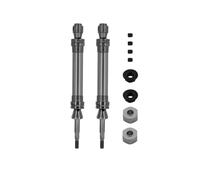 Pour Traxxas Pour Slash Pour VXL Pour Hoss Pour Stampede 4X4 1/10 2 Pièces Arrière Acier Arbre Transmission CVD 6852R Pièces Mise À Niveau Voiture Radiocommandée Arbre Transmission(Gray)