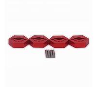 Pour Traxxas Pour Slash TS1610 7154 1/16 Alliage Moyeu Roue Adaptateur RC Pour Voiture Loisir 12 Mm Diamètre Hexagonal 4 Épaisseur Monster Truck Pour Buggy Accessoires RC(Red)