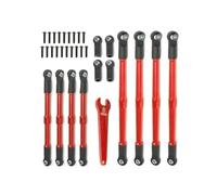 Pour Traxxas Pour Summit Pour Revo E-2.0 1/10 Biellettes Poussée Tendeur Métalliques Voitures Télécommandées 5319X 5338R Accessoires Remplacement RC Pièces De Voiture(Red)