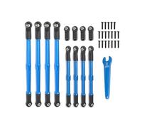 Pour Traxxas Pour Summit Pour Revo E-2.0 1/10 Biellettes Poussée Tendeur Métalliques Voitures Télécommandées 5319X 5338R Accessoires Remplacement RC Pièces De Voiture(Blue)
