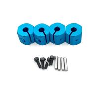 Pour Traxxas Pour Tamiya Pour Axial Pour SCX10 D90 1/10 4 Pièces 8/9/10/11/12 Mm D'épaisseur Moyeux De Roue En Aluminium Écrous Hexagonaux Pièces De Voiture RC Crawler RC Pièces Rechange(Blue,12mm)