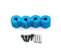 Pour Traxxas Pour Tamiya Pour Axial Pour SCX10 D90 1/10 4 Pièces 8/9/10/11/12 Mm D'épaisseur Moyeux De Roue En Aluminium Écrous Hexagonaux Pièces De Voiture RC Crawler RC Pièces Rechange(Blue,11mm)